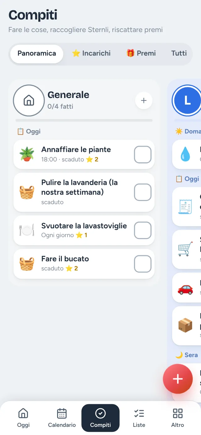 Hüsli su un telefono: i compiti della famiglia